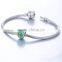 D162 hot 925 silver christmas tree gift charm,green pendant and bracelet for DIY