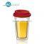 christmas sales high borosilicate double wall coffee mug for 300ml