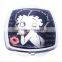 Black plastic cosmetic mirror compact mirror pocket mirror
