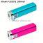 famous brand lipstick blue & pink lcd power bank for cellphone