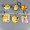 yellow lazy egg keychain, custom made keychain figure, custom made yellow lazy egg keychain