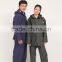 waterproof in heavy rain unisex pvc coated rain coats and bib pants or rain trousers