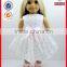 White Pastel Dot 18 inch American girl doll dress