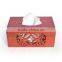 Imported High-Grade Pine Hollow Carved Flowers Napkin Box, Wooden Copper Buckle Chinese Style Tissue Box