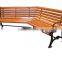 Soild Wood Outdoor Curved Benches