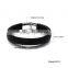 Factory Customized logo Genuine Mens Leather Bracelet Stainless Steel Bracelet