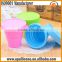 Eco-friendly color silicone folding cup ,travel mug silicone with lid