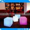 High-end good looking make plastic LED clear light up cube / rechargeable LED cube seat