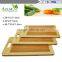 3pcOrganic bamboo cutting boards - large kitchen cutting board and wooden cheese board - wooden pallets and juice drip tray slot