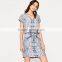 Beauty Digital Print Solid and Soft Stretchy Shift Dress for Woman