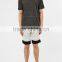 Heather Stripes Printing Shorts Mens Black Cuff Summer Short Wholesale Custom