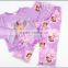 Double faced fabric Chiffon baby pajamas girls baby flannel pajamas