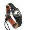 Dark Black Leather Nautical Knot Bracelet with New Clasps for Unisex