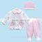 100% cotton Wholesale High Quality Spring Autumn 3PCS/Set Newborn Infant Baby Boy Girl Suits