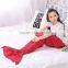 Spring Bedding Sofa Mermaid Blanket Wool Knitting Fish Style Little Tail Blankets Warm Sleeping Child Kids Princess Loves Gift