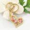Bags Hangings Heart Multicolour Beads Rhinestone Gift Car Keychain Chain
