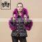 Best Price Fashion Black Color Winter Fur Lightweight Down Jacket Women'S Overcoat with Big Soft Fur Collar And Cuff
