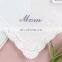 100% Cotton Handkerchief With Lace Hem or Piping Hem,white,wedding,wholesale
