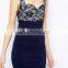 CHEFON Lace sweetheart and peplum detail sexy dress for women
