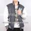 Custom logo Men's melton wool baseball jacket pu sleeve varsity jacket winter quilted jacket
