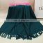 new style fashion hot sell pure colour tassle scarf wholesale