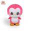 Custom cute soft pink plush penguin stuffed toy