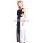 White black wedding dress backless detachable straps wedding dress sexy maxi dress