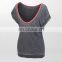 Trade Assurance 2015 Yihao Women Custom Sports Gym Wear Laid Back Cotton Plain Clothing Tee T shirt