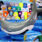 Kids and adults outdoor mechanical rodeo shark rides games with inflatable mattress for sale