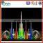 customized colorful solar energy decorative garden pyramid fountain with LED lights