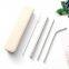 Easy And Comfortable Metal Stainless Steel Straw Set Gold