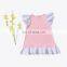 2019 Summer Fly Sleeved Girls Princess Dress Pink Girls Dress Girls Summer Dress