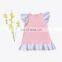 2019 summer fly sleeved girls princess dress pink girls dress girls summer dress