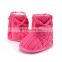 Winter New Toddler Fleece Snow Boots Baby Shoes Infant Knitted Bowknot Crib Shoes Baby Warmer Shoes with bow
