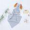 Woven 4 Layers Organic Cotton Muslin Blue Bunny Baby Boys Comforter Blanket