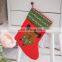 Promotion Factory Price Deer Pattern Bulk Christmas Stockings for Kids