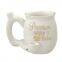 2023 amazon best selling black color 350ml Wake and Bake smoking coffee mug with pipe