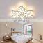 White body creative Leaves ceiling chandeliers lamp for bedroom living room modern LED Ceiling Chandeliers