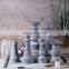 China wholesale vintage custom cement candlestick cheap home decor church pillar tall candle holder in bulk