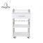 White Stainless Steel Lockable Salon Trolley Trolley Carts for Beauty Salon