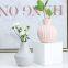 Ins Modern Simple Style Stripe Small Ceramic Dry Fresh Flower Vase, Showroom Decoration Ornament