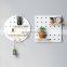 Home Decoration Storage Wood Craft Round Shape Wall Shelf Rack Wooden Pegboard hole shelf