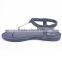 Zhejiang product latest design good quality lady fashion paillette elastic flat sandals