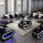 G8046D 1+2+3 genuine leather living room sofa set