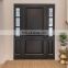 prehung solid wood and glass exterior door China wooden door designs for main door