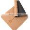 New Foldable Custom Printing Non Slip Buy Double Layer Eco Friendly Cork TPE Yoga Mat