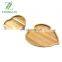 Nice Design Acacia Heart Shape Snacks Tray Set 2