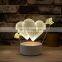 Modern Creative Acrylic Night Table Light Lamp Kids 3D Multicolor Change 3D Visual Table Light