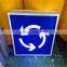 Factory outlet solar island circle warning sign LED solar traffic safety sign board