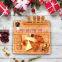 Luxury bamboo wooden cheese cutting board with knife set charcuterie pizza platter cheese display board